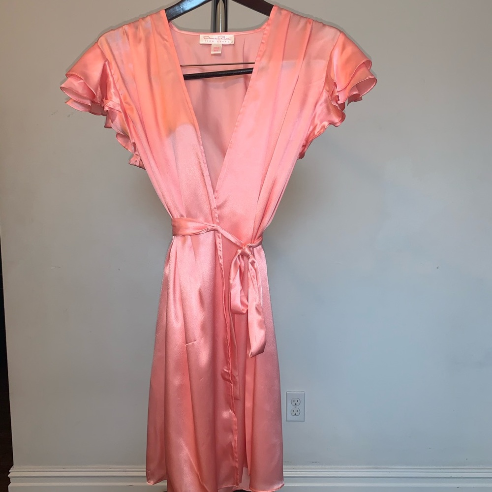 Oscar De La Renta Pink Label Ruffle Robe